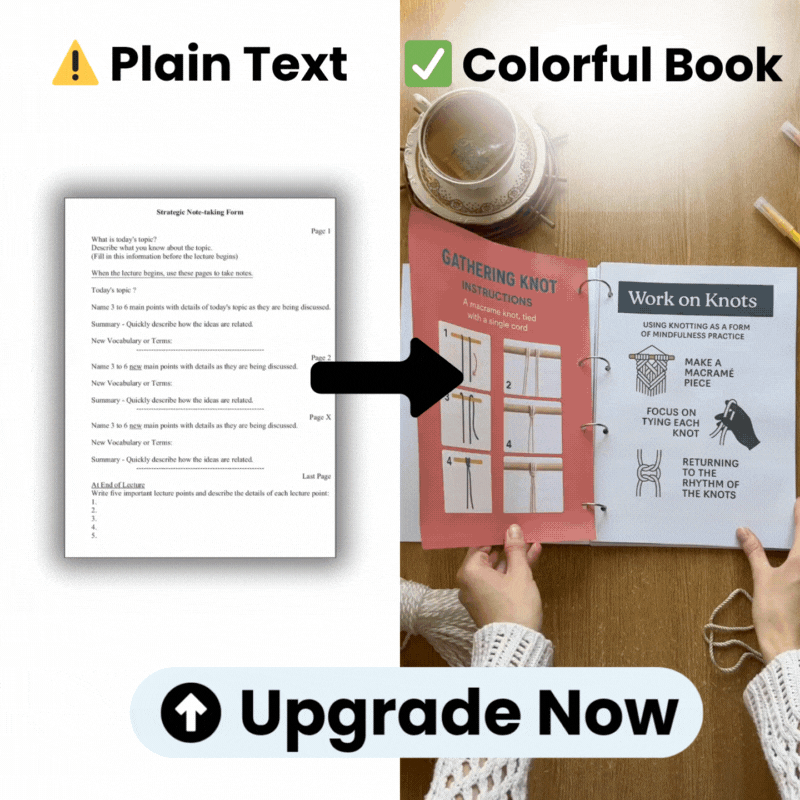 Upgrade From Advanced Black And White Notes To 1.000+ Colorful Beginner Friendly Notes